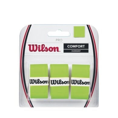 Wilson Overgrip Pro 0.6mm (Komfort/glatt/leicht haftend) grün 3er
