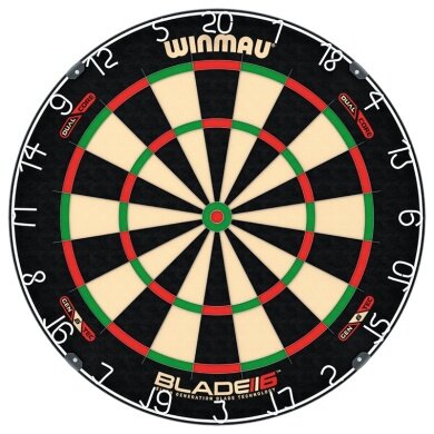 Winmau Dartscheibe Blade 6 Dual Core (nahtlose, gut sichtbare Spieloberfläche)