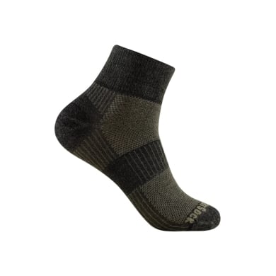 Wrightsock Wandersocke Quarter Merino Coolmesh II (dünn, Merinowolle) timberbraun - 1 Paar