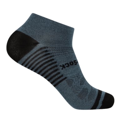 Wrightsock Sportsocken Sneaker Coolmesh II (dünn, atmungsaktiv, bequem) grau/schwarz - 1 Paar