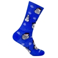 Wrightsock Alltag-Wandersocke Crew Eco Explore Motivsocke (Weihnachten, Anti-Blasen-Socke) blau - 1 Paar