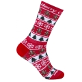 Wrightsock Alltag-Wandersocke Crew Eco Explore Motivsocke (Weihnachten, Anti-Blasen-Socke) rot - 1 Paar