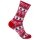Wrightsock Alltag-Wandersocke Crew Eco Explore Motivsocke (Weihnachten, Anti-Blasen-Socke) rot - 1 Paar