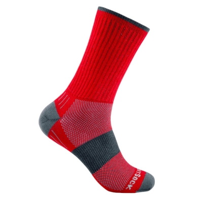 Wrightsock Wandersocke Crew Escape (extra Frottee-Polsterung, mitteldick) rot - 1 Paar