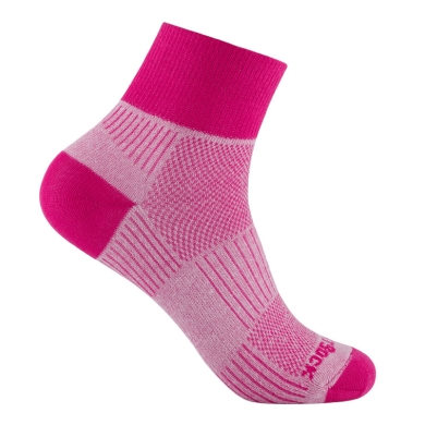 Wrightsock Sportsocken Quarter Coolmesh II (dünn, atmungsaktiv, bequem) pink Damen - 1 Paar