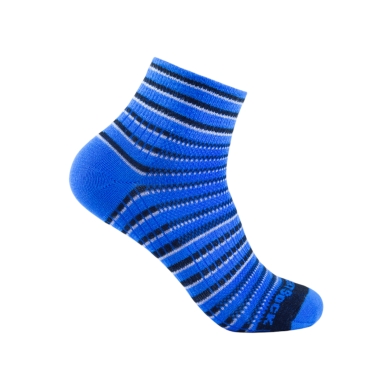 Wrightsock Sportsocken Quarter Coolmesh II (dünn, atmungsaktiv, bequem) blau/schwarz/weiss - 1 Paar