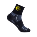 Wrightsock Sportsocke Quarter Stride (knöchelhoch, mitteldick, Anti-Blasen-Socke) schwarz/jakobsweg - 1 Paar