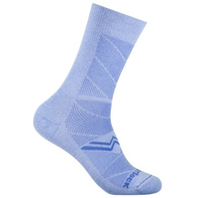 Wrightsock Sportsocken Crew Coolmesh II (dünn, atmungsaktiv, bequem) hellblau - 1 Paar