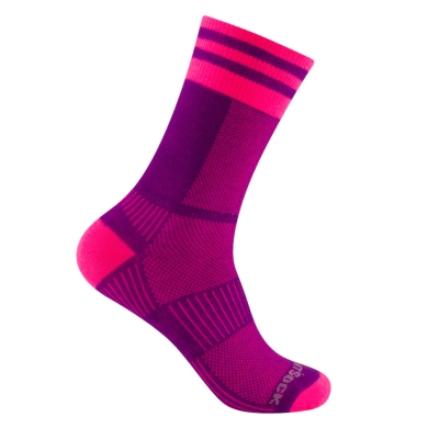 Wrightsock Sportsocken Crew Coolmesh II (dünn, atmungsaktiv, bequem) rosa Damen - 1 Paar