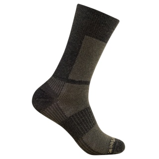 Wrightsock Wandersocke Crew Merino Coolmesh II (dünn, Merinowolle) timberbraun - 1 Paar