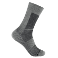 Wrightsock Wandersocke Crew Merino Coolmesh II (dünn, Merinowolle) grau - 1 Paar