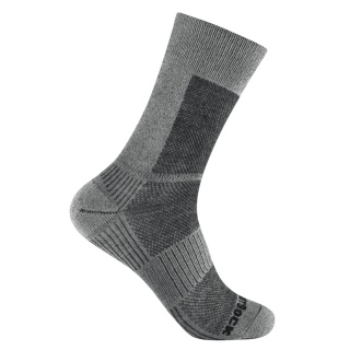 Wrightsock Wandersocke Crew Merino Coolmesh II (dünn, Merinowolle) grau - 1 Paar