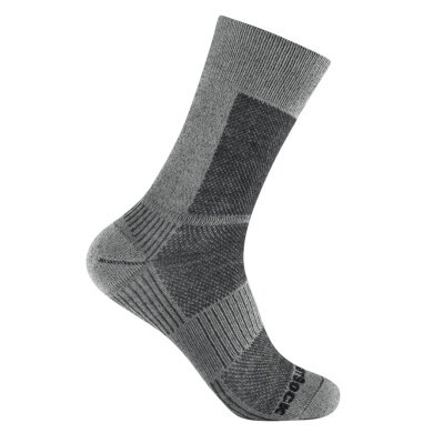 Wrightsock Wandersocke Crew Merino Coolmesh II (dünn, Merinowolle) grau - 1 Paar