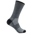 Wrightsock Wandersocke Crew Adventure (warm, gepolstertes Fußbett) grau/schwarz - 1 Paar