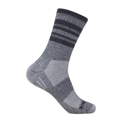 Wrightsock Wandersocke Crew Escape (extra Frottee-Polsterung, mitteldick) ashgrau - 1 Paar