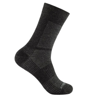Wrightsock Wandersocke Crew Merino Coolmesh II (dünn, Merinowolle) grau/schwarz - 1 Paar