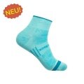 Wrightsock Sportsocken Quarter Coolmesh II (dünn, atmungsaktiv, bequem) türkisblau - 1 Paar