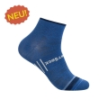Wrightsock Sportsocken Quarter Coolmesh II (dünn, atmungsaktiv, bequem) denimblau - 1 Paar