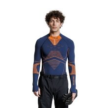 X-Bionic Funktions-Langarmshirt Energy Accumulator Light Half Zip Unterwäsche marineblau/orange Herren