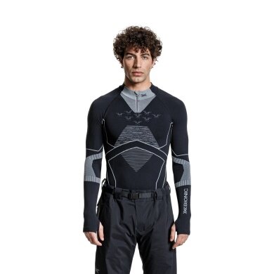 X-Bionic Funktions-Langarmshirt Energy Accumulator Light Half Zip Unterwäsche schwarz/grau Herren