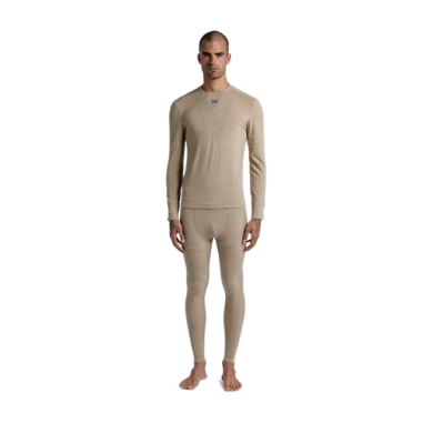 X-Bionic Funktions-Langarmshirt Mightywool Shirt LS (Merinowolle, warm) sand/beige Herren