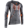 X-Bionic Funktions-Langarmshirt Merino-Natural Shirt (Merinowolle) Unterwäsche grau/orange Herren