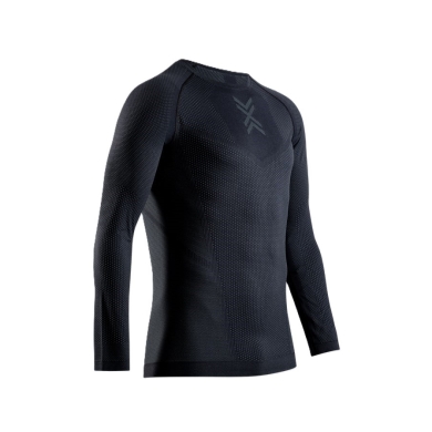X-Bionic Lauf-Langarmshirt Xceed Run Shirt LS (leicht, optimale Temperaturregulierung) schwarz/rhinograu Herren
