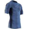 X-Bionic Laufshirt Twyce Race Shirt (enganliegend) kurzarm slateblau/schwarz Herren