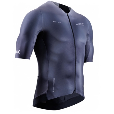 X-Bionic Fahrrad-Shirt Corefusion Aero Jersey (Front-Reißverschluss, leicht, atmungsaktiv) dunkelgrau Herren