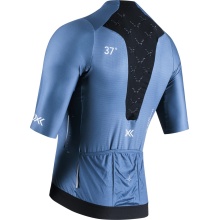 X-Bionic Fahrrad-Shirt Corefusion Aero Jersey (Front-Reißverschluss, leicht, atmungsaktiv) mineralblau Herren