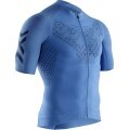X-Bionic Fahrrad-Shirt Twyce 4.0 Kurzarm-Full-Zip blau Herren