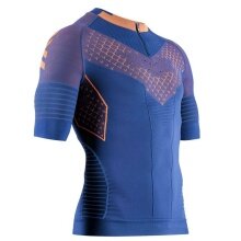 X-Bionic Laufshirt Twyce Race Shirt (enganliegend) Kurzarm dunkelblau/orange Herren