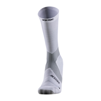 X-Socks Radsocke Bike Expert Crew 2025 weiss/grau Herren - 1 Paar