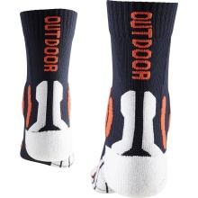 X-Socks Trekkingsocke Trek Outdoor 4.0 - optimaler Komfort für lange Wanderungen - dunkelblau/orange - 1 Paar