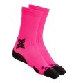 X-Socks Laufsocke Run Discover Crew fluo pink/schwarz Herren - 1 Paar