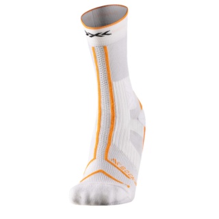 X-Socks Laufsocke Trailrun Terraskin Expert Crew weiss/orange Herren - 1 Paar