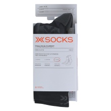 X-Socks Laufsocke Trailrun Expert Crew (für Traillaufe) schwarz/charcoal Herren - 1 Paar
