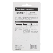 Yonex Overgrip Super Grap 0.6mm (Komfort/glatt/leicht haftend) magentapink 3er
