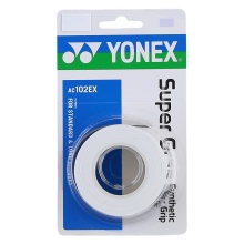 Yonex Overgrip Super Grap 0.6mm (Komfort/glatt/leicht haftend) weiss 3er