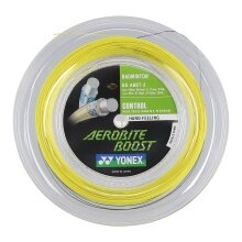 Yonex Badmintonsaite Aerobite Boost Hybrid 0.61/0.72 grau/gelb 200m Rolle
