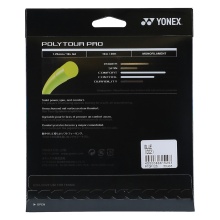 Besaitung mit Tennissaite Yonex Poly Tour Pro (Haltbarkeit+Touch) blau