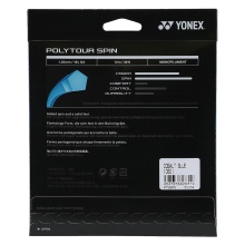 Yonex Tennissaite Poly Tour Spin (Haltbarkeit+Spin) hellblau 12m Set
