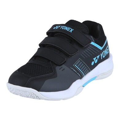 Yonex Badmintonschuhe Strider Flow 2025 (Klettverschluss) schwarz/blau Kinder