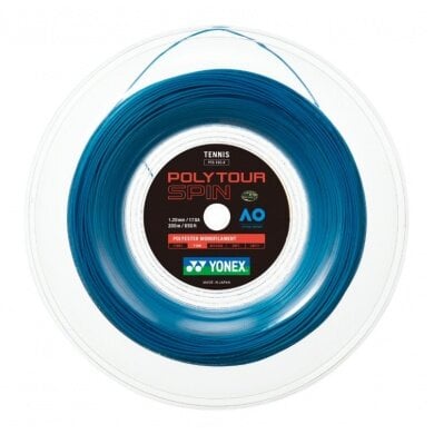 Yonex Tennissaite Poly Tour Spin (Haltbarkeit+Spin) hellblau 200m Rolle