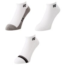 Yonex Sportsocken Sneaker Sport Low Cut 2025 weiss/grau Herren - 3 Paar