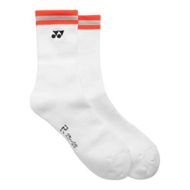 Yonex Sportsocke Crew 19252 Stripe 2026 weiss/orange - 1 Paar