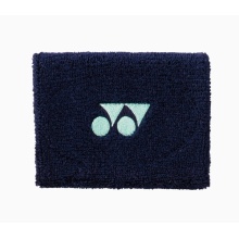 Yonex Schweissband Handgelenk Yonex Logo Mitte 10x8cm navyblau/mint 1er