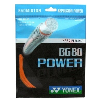 Besaitung mit Badmintonsaite Yonex BG 80 Power (Power+Touch) orange