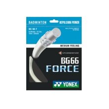 Yonex Badmintonsaite BG 66 Force (Power+Komfort) weiss 10m Set