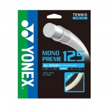 Besaitung mit Tennissaite Yonex Monopreme 1.25 (Haltbarkeit+Kontrolle) weiss